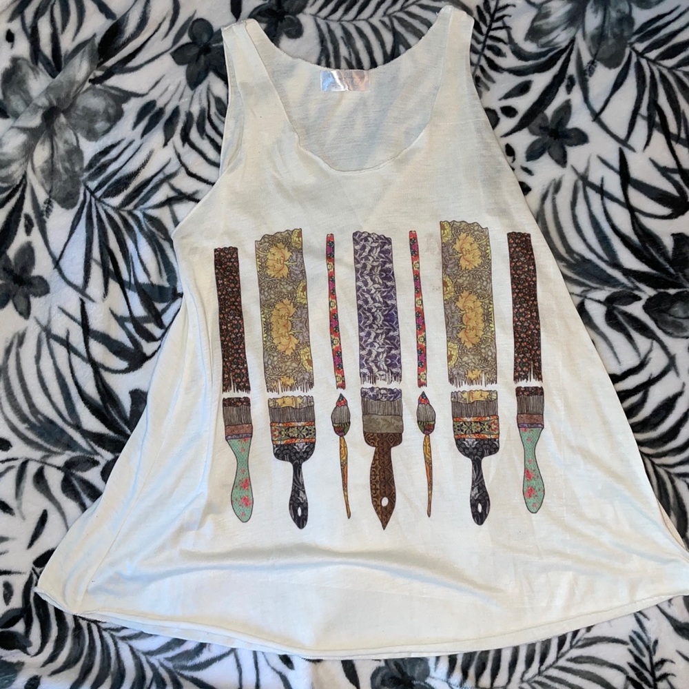 Vintage Paint brush tank